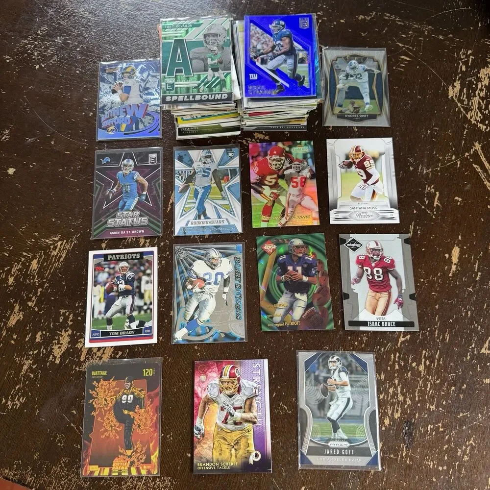Football Cards Lot 200 NM ALL STARS w 1997 Pacific Diagon Silver Barry Sanders
